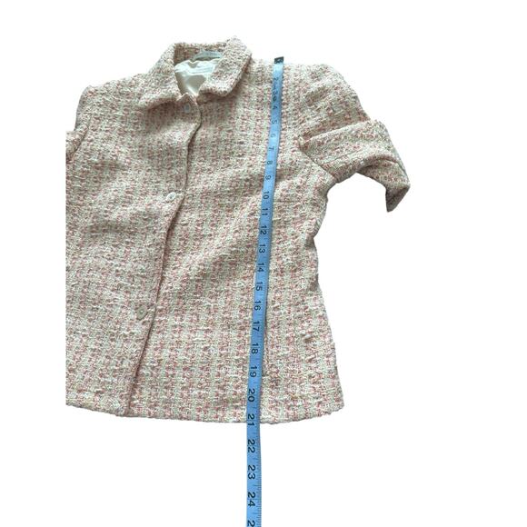 Bernard Zins Blazer Pink Tweed Twee Office Work Career Business Size 4 - Picture 13 of 13